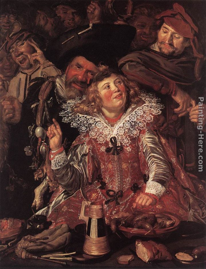Shrovetide Revellers painting - Frans Hals Shrovetide Revellers art painting